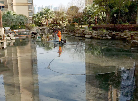 克东景观池淤泥清理